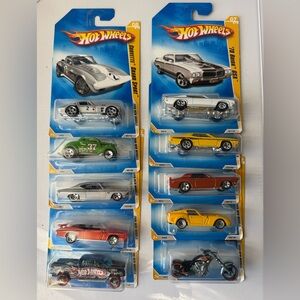 Hot Wheels 2008 2009 New Models Car Lot Of 10 Corvette Ferrari GTO